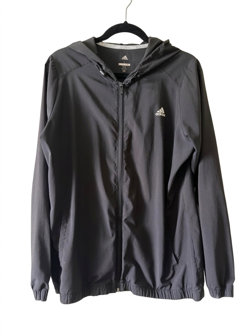adidas Black Hooded Full-Zip golf Jacket